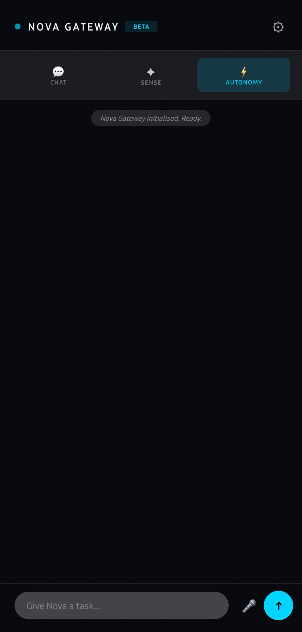 Nova Gateway Android — Main Interface